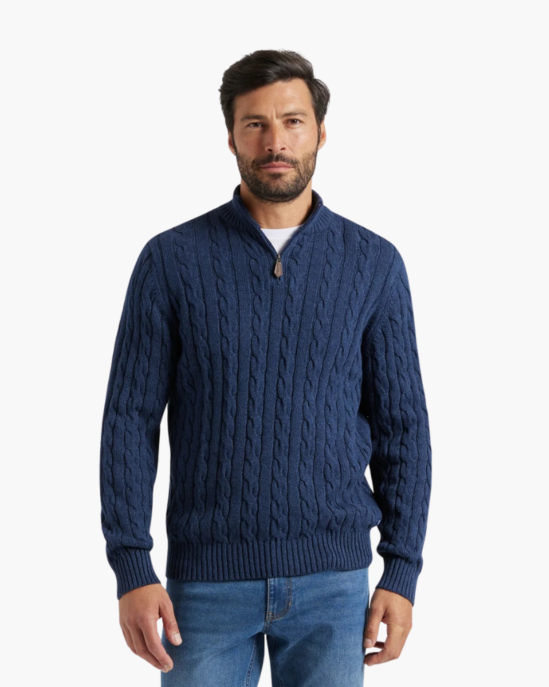 Jersey Half-Zip de Algodón Premium