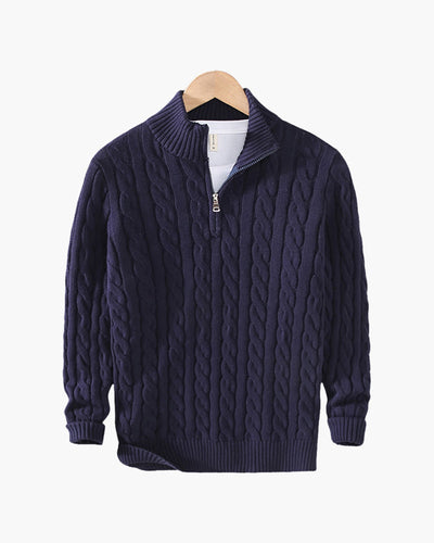 Jersey Half-Zip de Algodón Premium