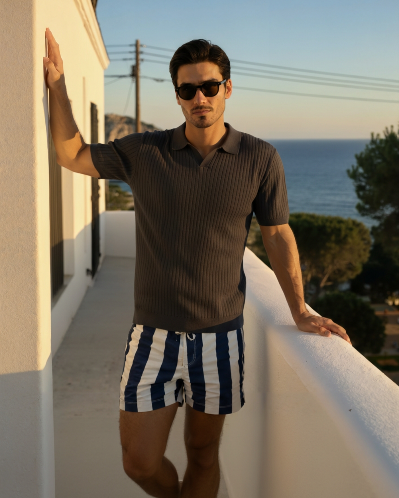 Polo de Punto Acanalado Premium